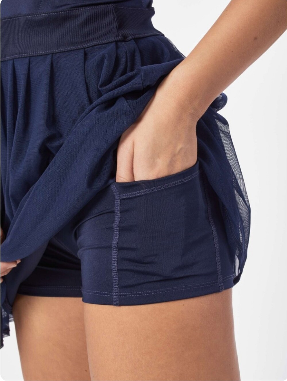 Lucky in Love Navy Blue Athletic Tennis Dress NWT Pleated Tennisprep Neon Zip-up - Picture 13 of 14
